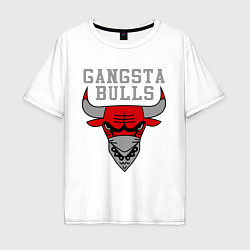 Мужская футболка оверсайз Gangsta Bulls