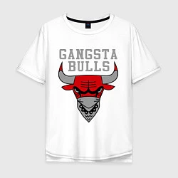 Мужская футболка оверсайз Gangsta Bulls