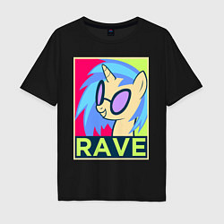 Мужская футболка оверсайз DJ Pon-3 RAVE