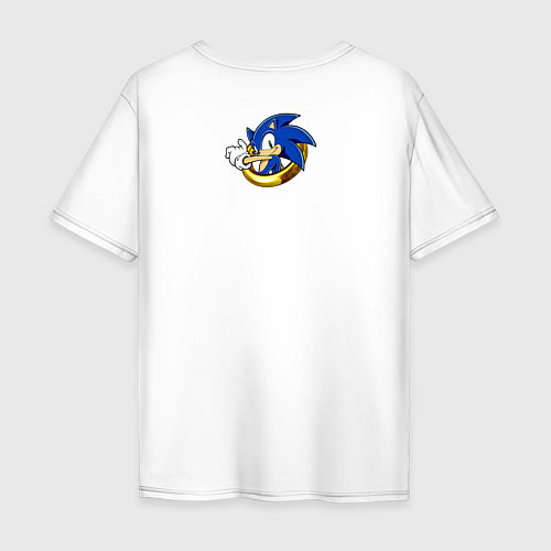 Мужская футболка оверсайз Sonic / Белый – фото 2