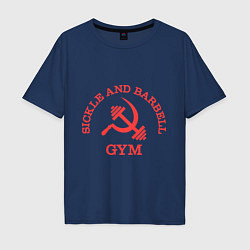 Мужская футболка оверсайз Sickle & Barbell: Gym