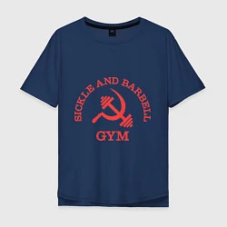 Мужская футболка оверсайз Sickle & Barbell: Gym