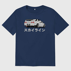 Мужская футболка оверсайз R32 GODZILLA