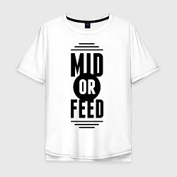 Мужская футболка оверсайз Mid or feed