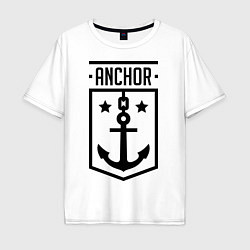 Футболка оверсайз мужская Anchor Shield, цвет: белый