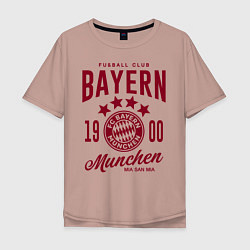 Футболка оверсайз мужская Bayern Munchen 1900, цвет: пыльно-розовый