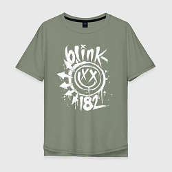 Футболка оверсайз мужская Blink-182: Smile, цвет: авокадо