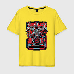 Мужская футболка оверсайз Metallica: Robot Style