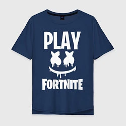 Мужская футболка оверсайз Marshmello: Play Fortnite