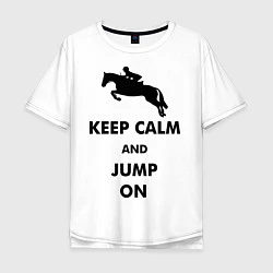 Мужская футболка оверсайз Keep Calm & Jump On