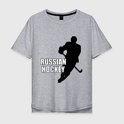 Мужская футболка оверсайз Russian Red Hockey