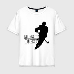 Мужская футболка оверсайз Russian Red Hockey