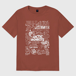 Футболка оверсайз мужская Arctic Monkeys: I'm in a Vest, цвет: кирпичный