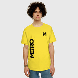 Футболка оверсайз мужская METRO M, цвет: желтый — фото 2