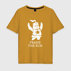 Футболка оверсайз мужская Praise the Sun, цвет: горчичный