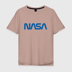 Футболка оверсайз мужская NASA, цвет: пыльно-розовый