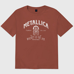 Футболка оверсайз мужская Metallica: Whiskey in the Jar, цвет: кирпичный