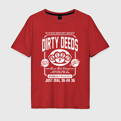 Футболка оверсайз мужская AC/DC: Dirty Deeds, цвет: красный