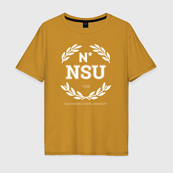 Футболка оверсайз мужская NSU, цвет: горчичный