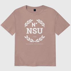 Футболка оверсайз мужская NSU, цвет: пыльно-розовый