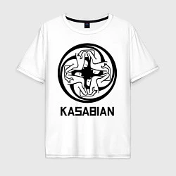 Футболка оверсайз мужская Kasabian: Symbol, цвет: белый