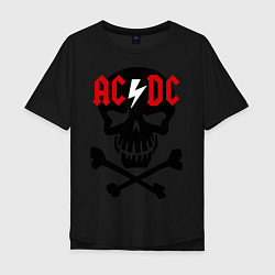 Мужская футболка оверсайз AC/DC Skull