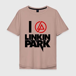 Мужская футболка оверсайз I love Linkin Park