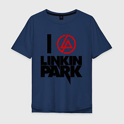 Мужская футболка оверсайз I love Linkin Park