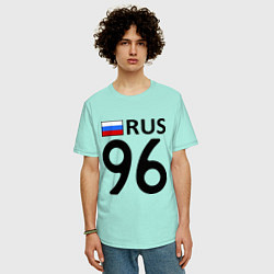Футболка оверсайз мужская RUS 96 цвета мятный — фото 2