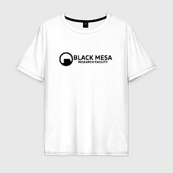 Футболка оверсайз мужская Black Mesa: Research Facility, цвет: белый