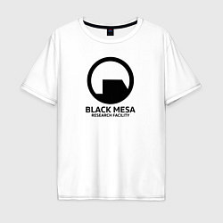 Мужская футболка оверсайз Black Mesa: Research Facility