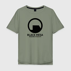 Мужская футболка оверсайз Black Mesa: Research Facility