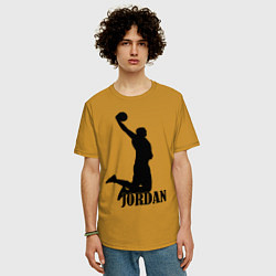 Футболка оверсайз мужская Jordan Basketball, цвет: горчичный — фото 2
