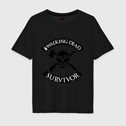 Мужская футболка оверсайз Walking dead survivor