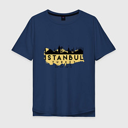 Футболка оверсайз мужская Стамбул - Турция, цвет: тёмно-синий