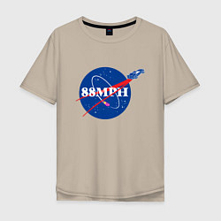 Мужская футболка оверсайз NASA Delorean 88 mph