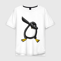 Футболка оверсайз мужская DAB Pinguin, цвет: белый