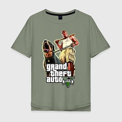 Мужская футболка оверсайз GTA 5: Man & Dog
