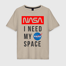 Мужская футболка оверсайз Nasa i need my space