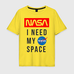 Мужская футболка оверсайз Nasa i need my space