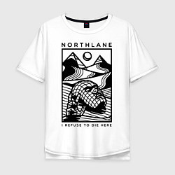 Футболка оверсайз мужская Northlane: I Refuse to die here, цвет: белый