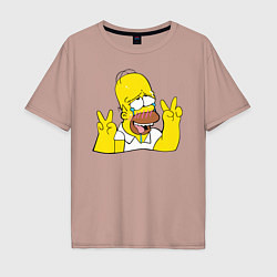 Мужская футболка оверсайз Homer Ahegao