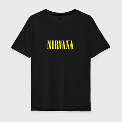 Мужская футболка оверсайз Nirvana Нирвана Логотип