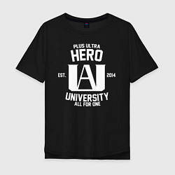 Мужская футболка оверсайз MHA - PLUS ULTRA HERO UNIVERSITY белый