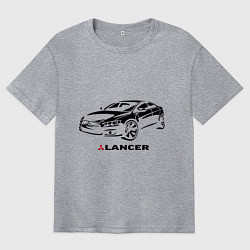 Футболка оверсайз мужская Mitsubishi lancer, цвет: меланж