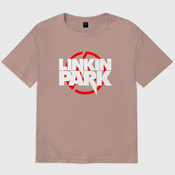Футболка оверсайз мужская LINKIN PARK, цвет: пыльно-розовый