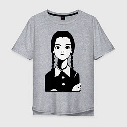 Мужская футболка оверсайз Wednesday Addams