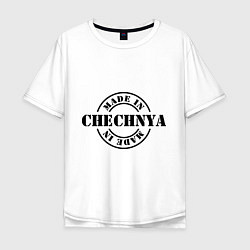 Футболка оверсайз мужская Made in Chechnya, цвет: белый