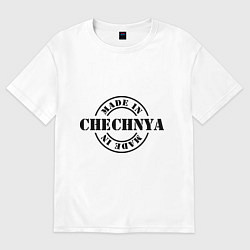 Футболка оверсайз мужская Made in Chechnya, цвет: белый