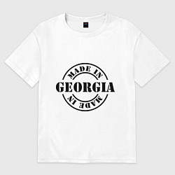 Футболка оверсайз мужская Made in Georgia (сделано в Грузии), цвет: белый